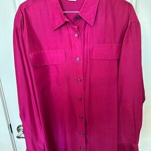 Venezia Silk Blouse Burgundy